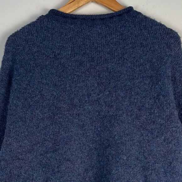 ANA Heathered Blue‎ Boxy Fit Cropped Sweater Size L NEW Crewneck Long Sleeves - Picture 8 of 10